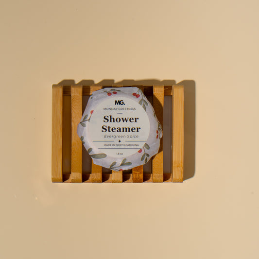 Shower steamers wrapped individually in Christmas wrap